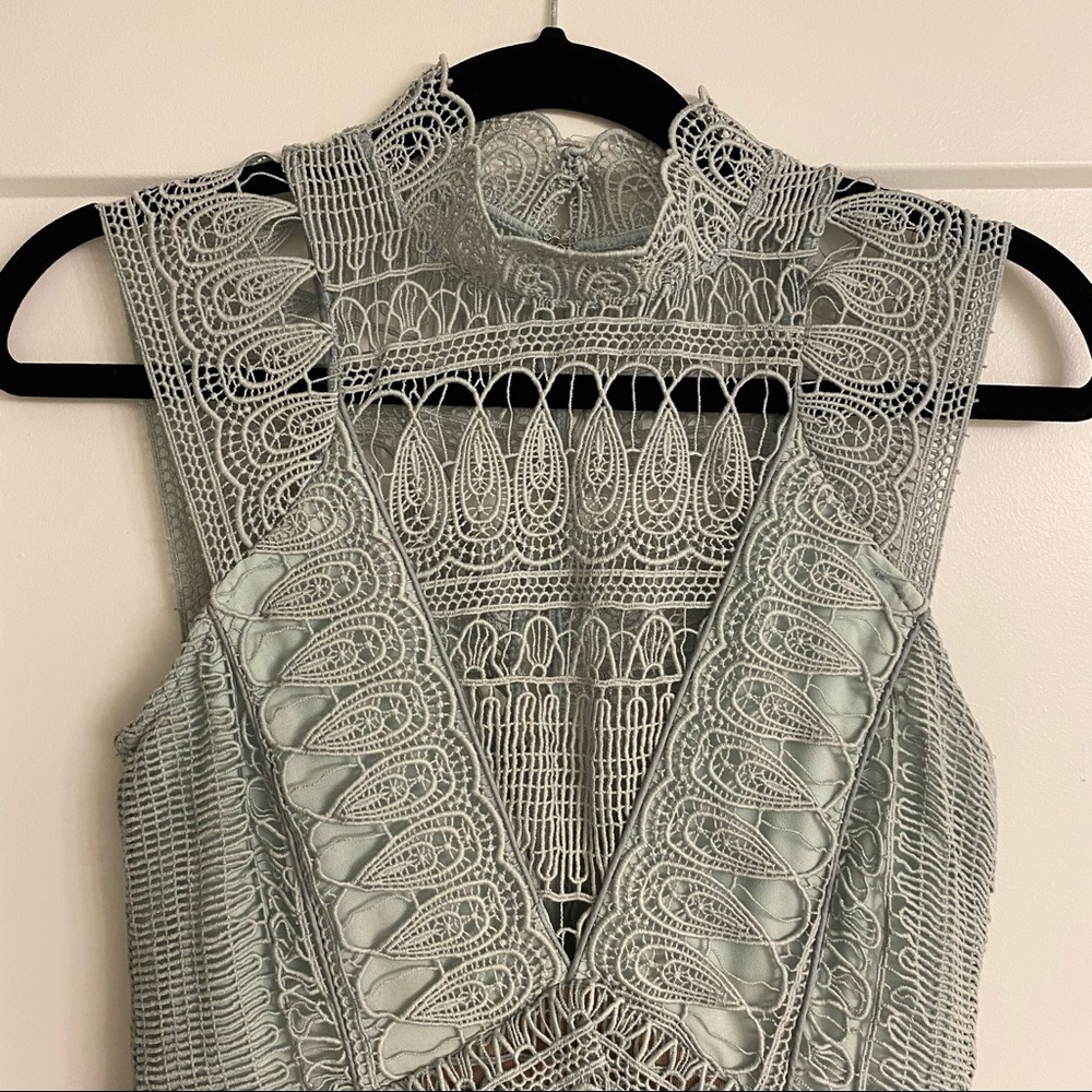 Authentic Self-Portrait Mint Teardrop Lace Dress - Picture 13 of 16
